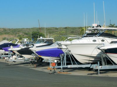 Dock For Rent At 30′ Dry Storage Spaces Available in Newport Harbor with Launch Ramp